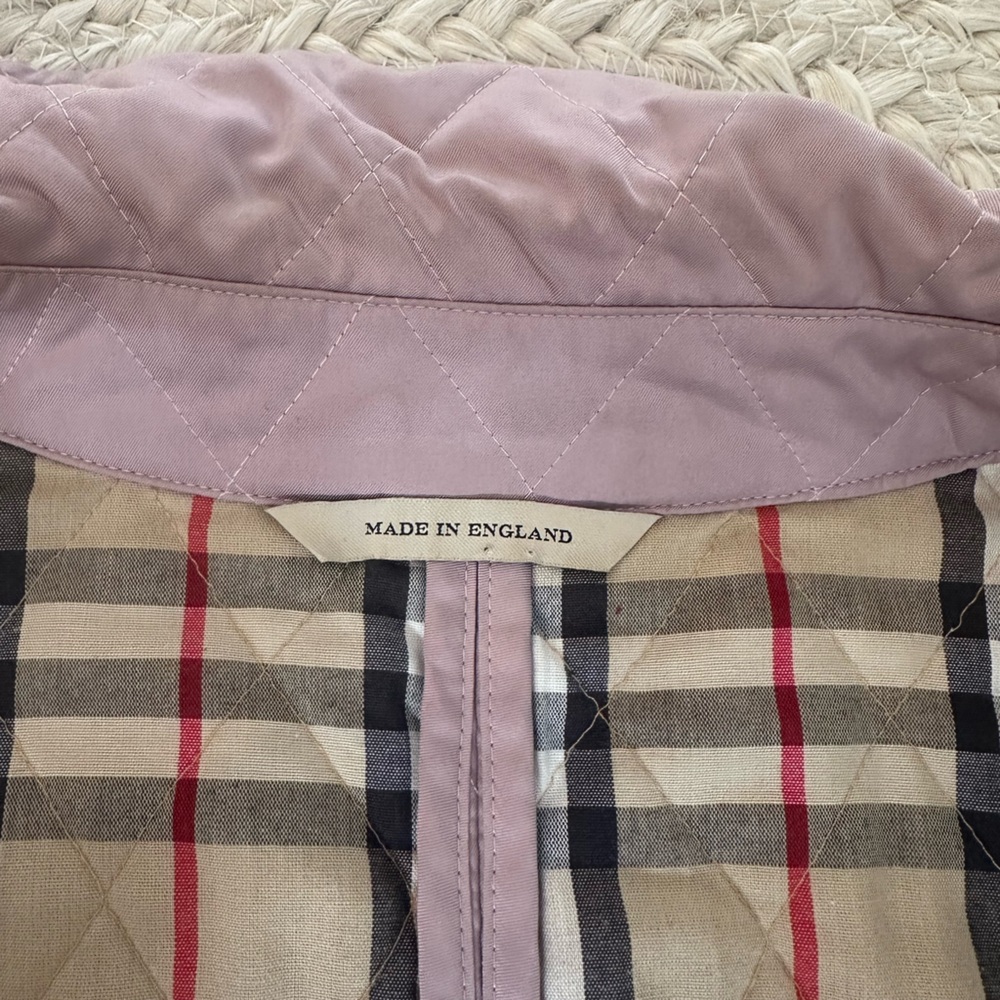 Burberry Beige Plaid Quilted Lined Jacket - Picture 6 of 12